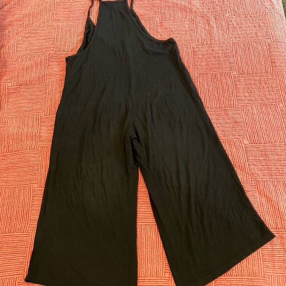 Loving People women’s romper fits large Black V-Neck Jumpsuit - Picture 2 of 16